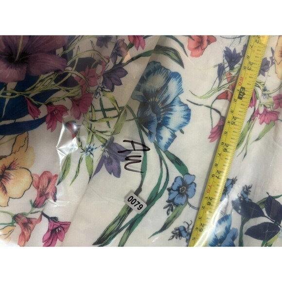 J. Jill Women’s XL Pleated Dress Floral Multi Color White Pockets A-Line Spring - Picture 15 of 15